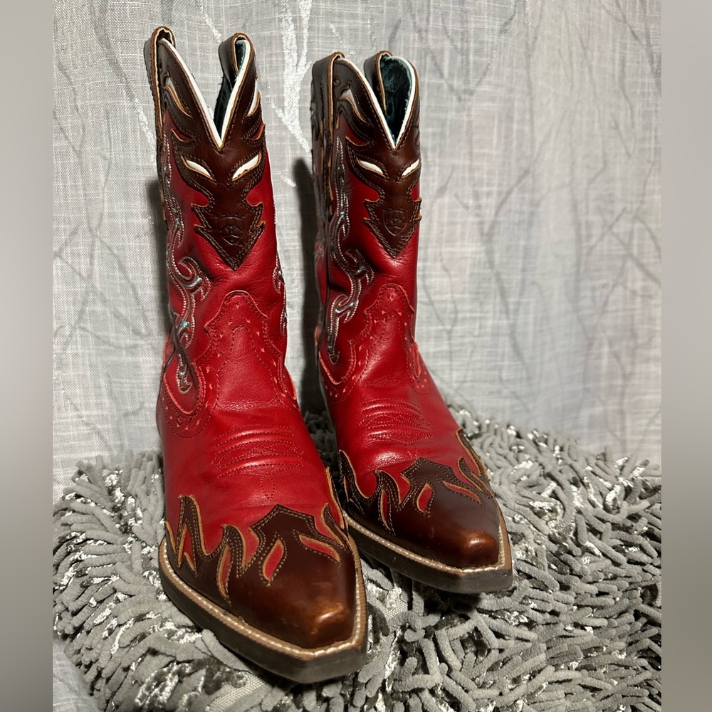 Women's Ariat Wichita Mesa Leather Cowboy Boots Size 6B NWOT - Picture 3 of 11